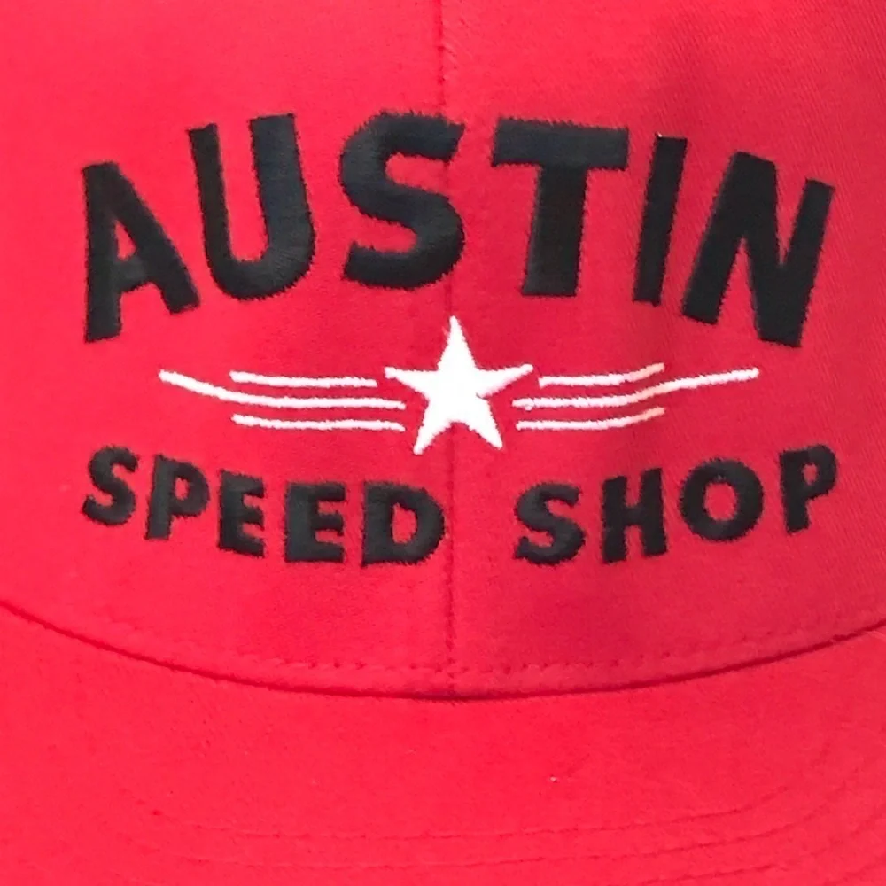 Yupoong FlexFit Austin Speed Shop S-M Red Cap